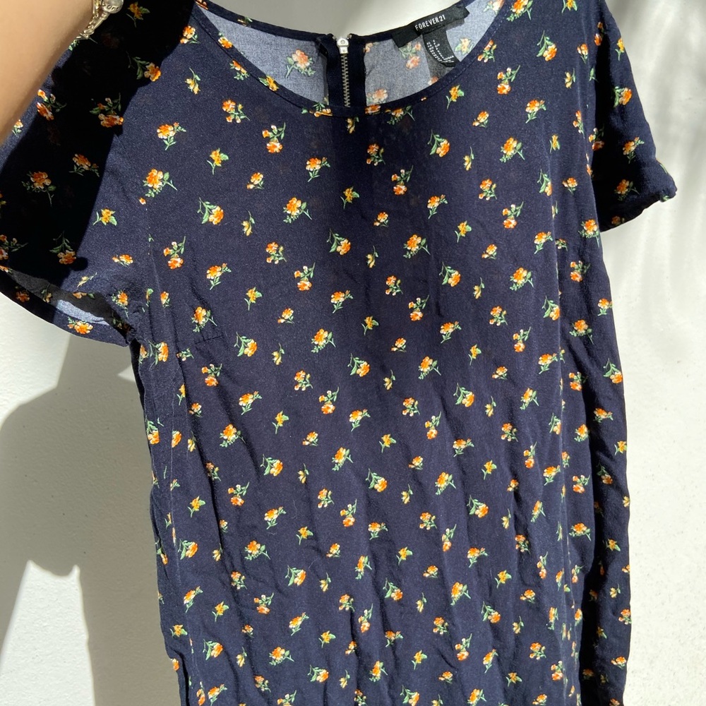 thin flower tee dress